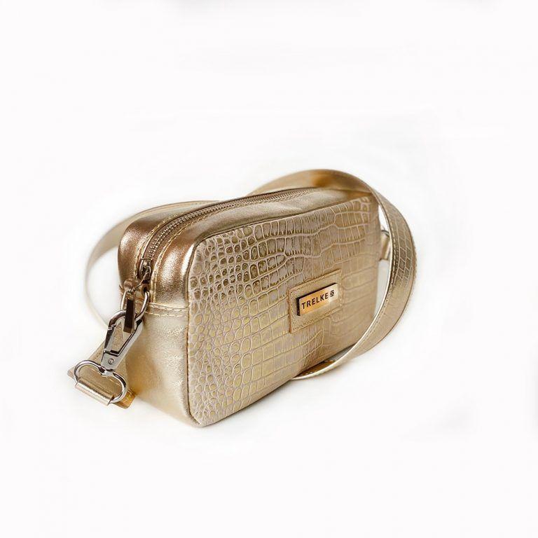 BANDOLERA CUERO DORADA-1