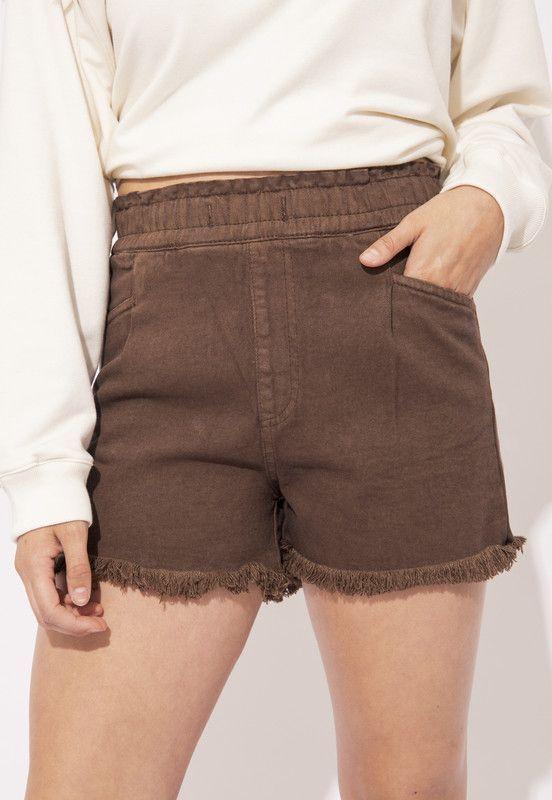 SHORT JOGGER CIAN BASTA DESHILACHADA CHOCOLATE-1