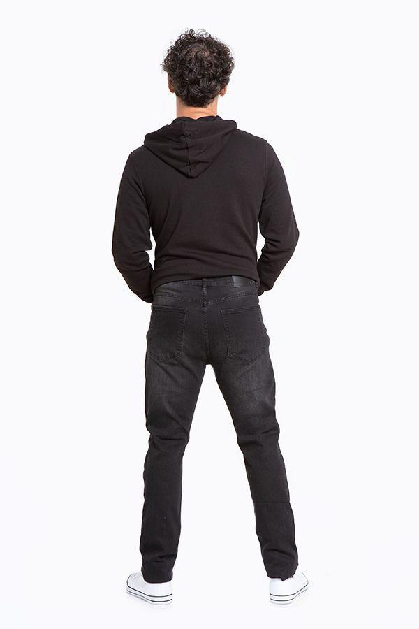 Jeans Hombre Slim Negro Focalizado Suave Destroyer-5