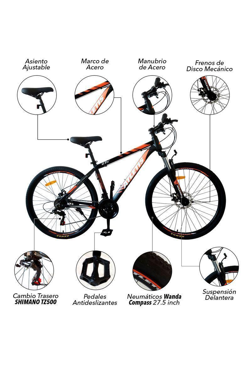 Bicicleta Mountain Bike Montagne 27.5" Naranjo-3