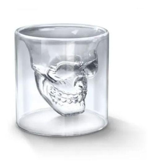 Vasos Calavera De Doble Capa Para Shot O Café 120 Ml-0
