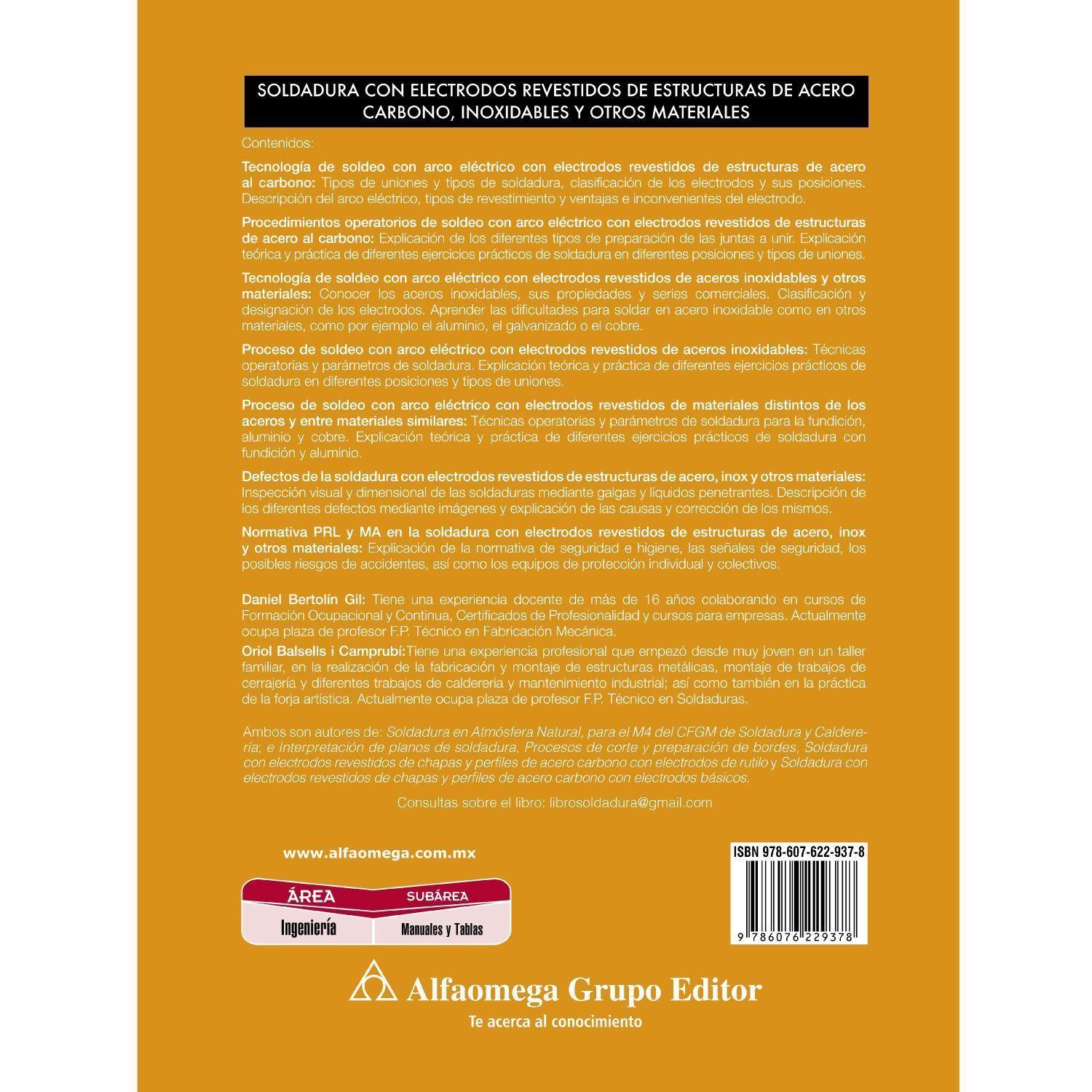 SOLDADURA CON ELECTRODOS REVESTIDOS DE ESTRUCTURAS DE ACERO CARBONO, INOXIDABLES Y OTROS MATERIALES-1