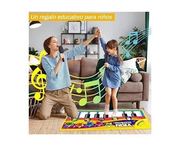 Alfombrilla Piano Musicales De 13 Teclas Para Niños De 72x28-6