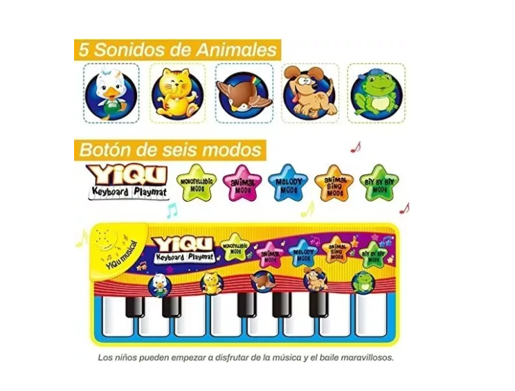 Alfombrilla Piano Musicales De 13 Teclas Para Niños De 72x28-2