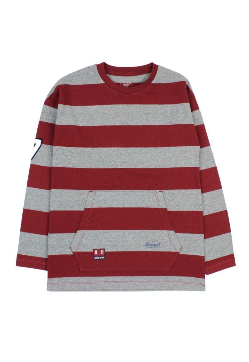 Polera jr niño listada stronger 327-0