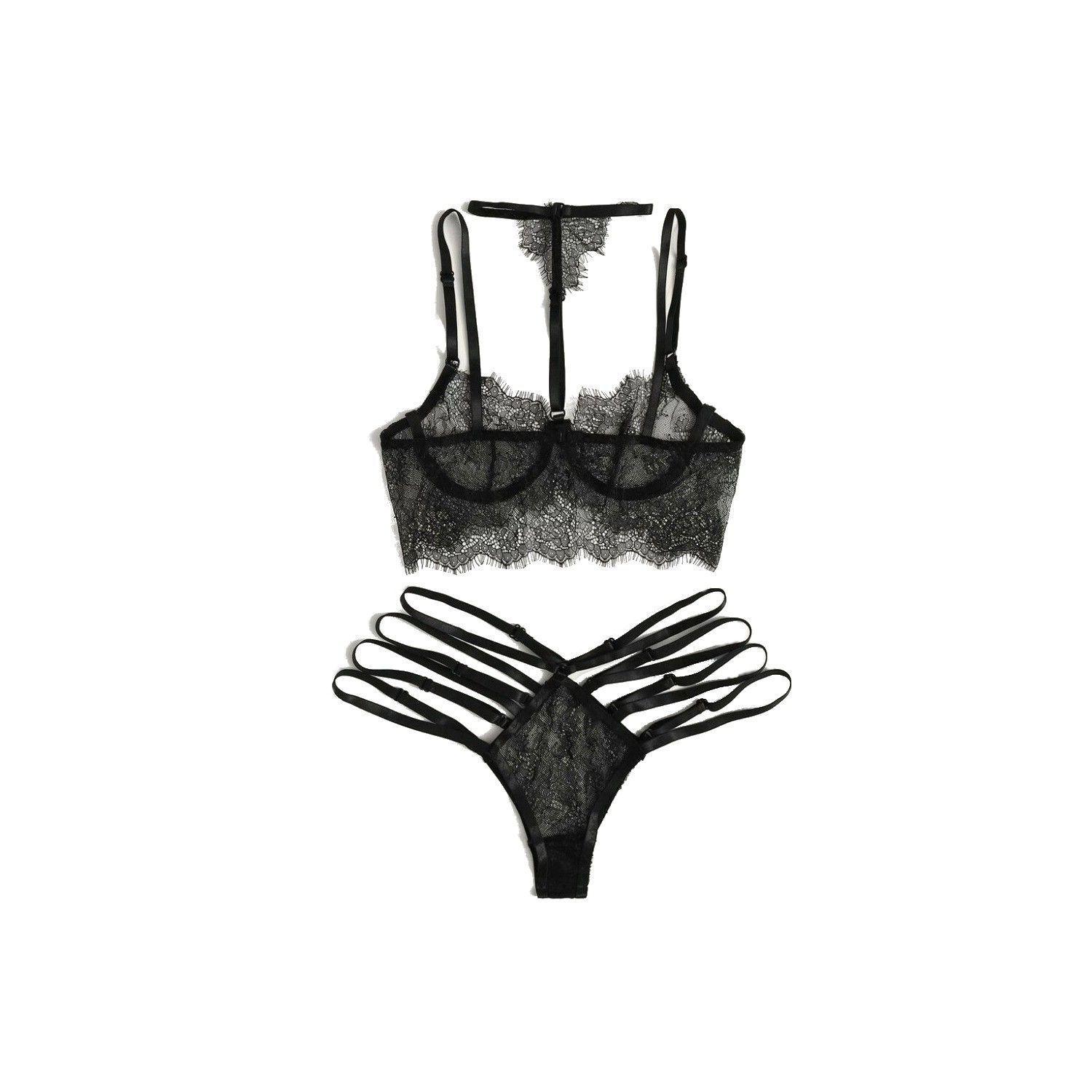 LENCERIA EROTICA COPENHAGEN COLOR NEGRO TALLA L-0