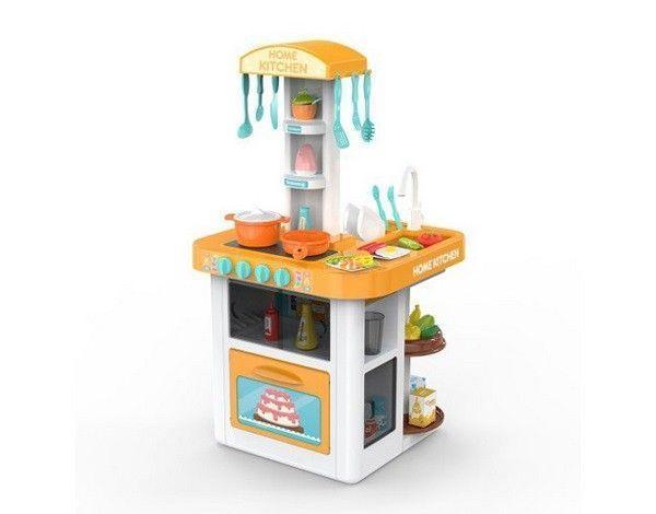 Cocina Juguete 40 Pcs Amarilla Luz Sonido Grifo Sale Agua-0