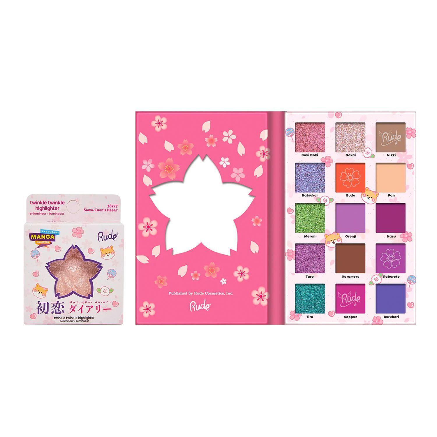 Set Paletas Iluminador y Sombras Sawa-Chan Rude Cosmetics-0