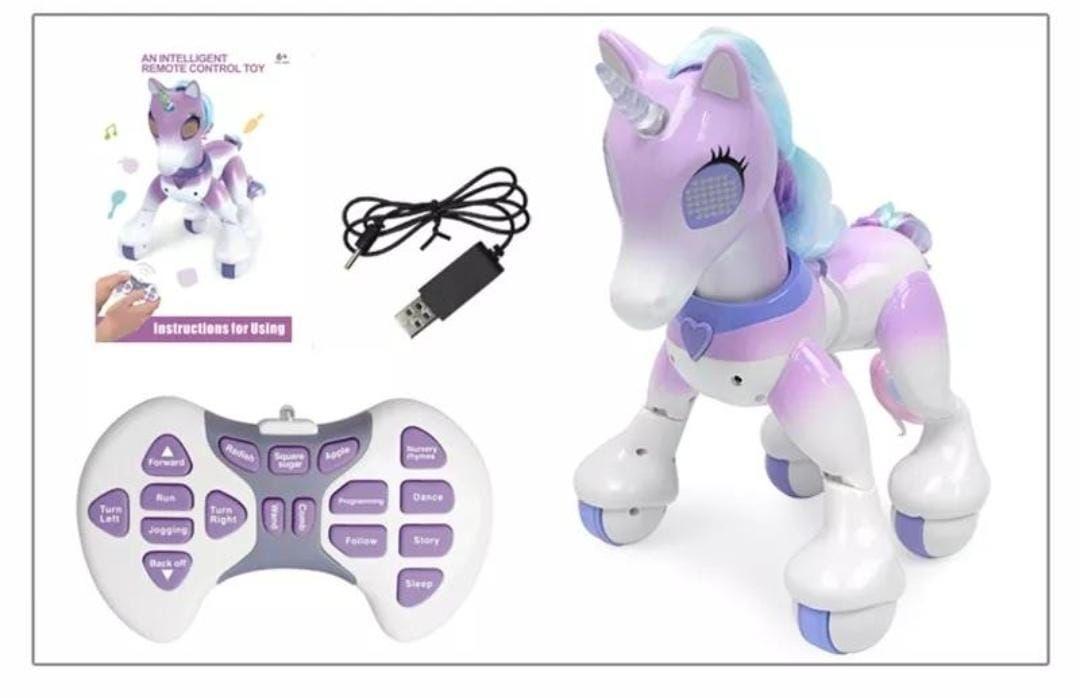 Unicornio Pony Robot Control Remoto Inteligente Música Luces-3