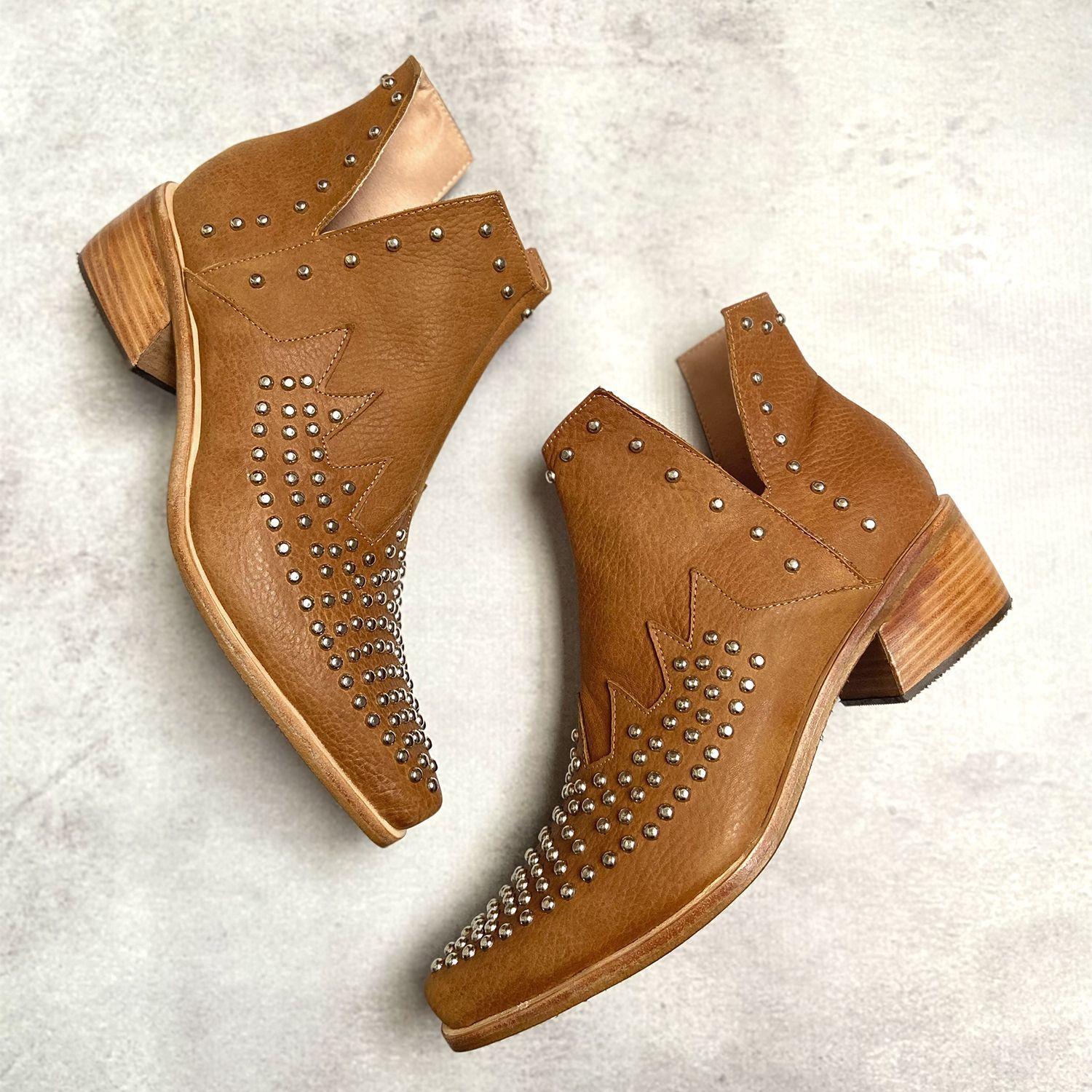 Bota De Cuero Argentino Café Nicole-0