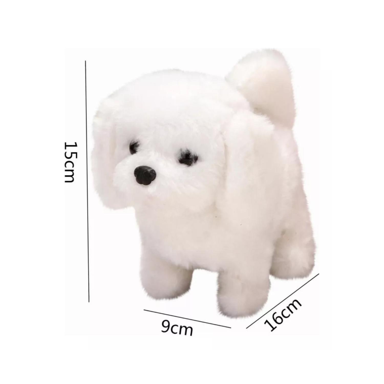 Juguete Peluche Perro Cachorro Interactivo Blanco -2