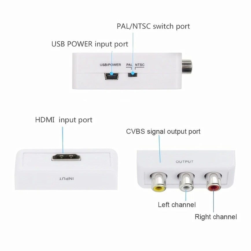 Conversor de entrada HDMI a Salida RCA Full HD Ulink UL-HRCA-10