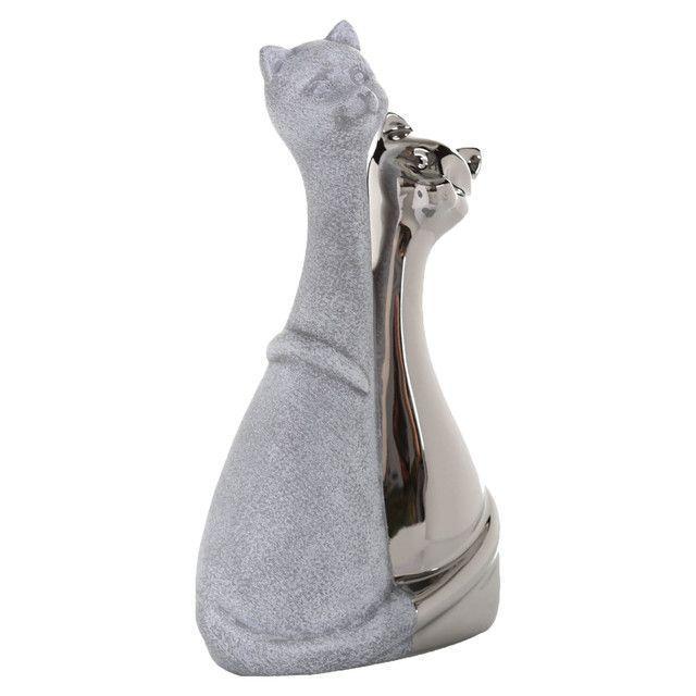 Figura Decorativa Gatitos Cerámica Concreto-0