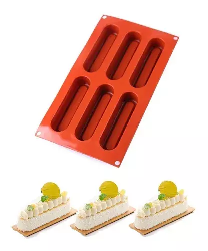 Molde Silicona Alargado Reposteria -5