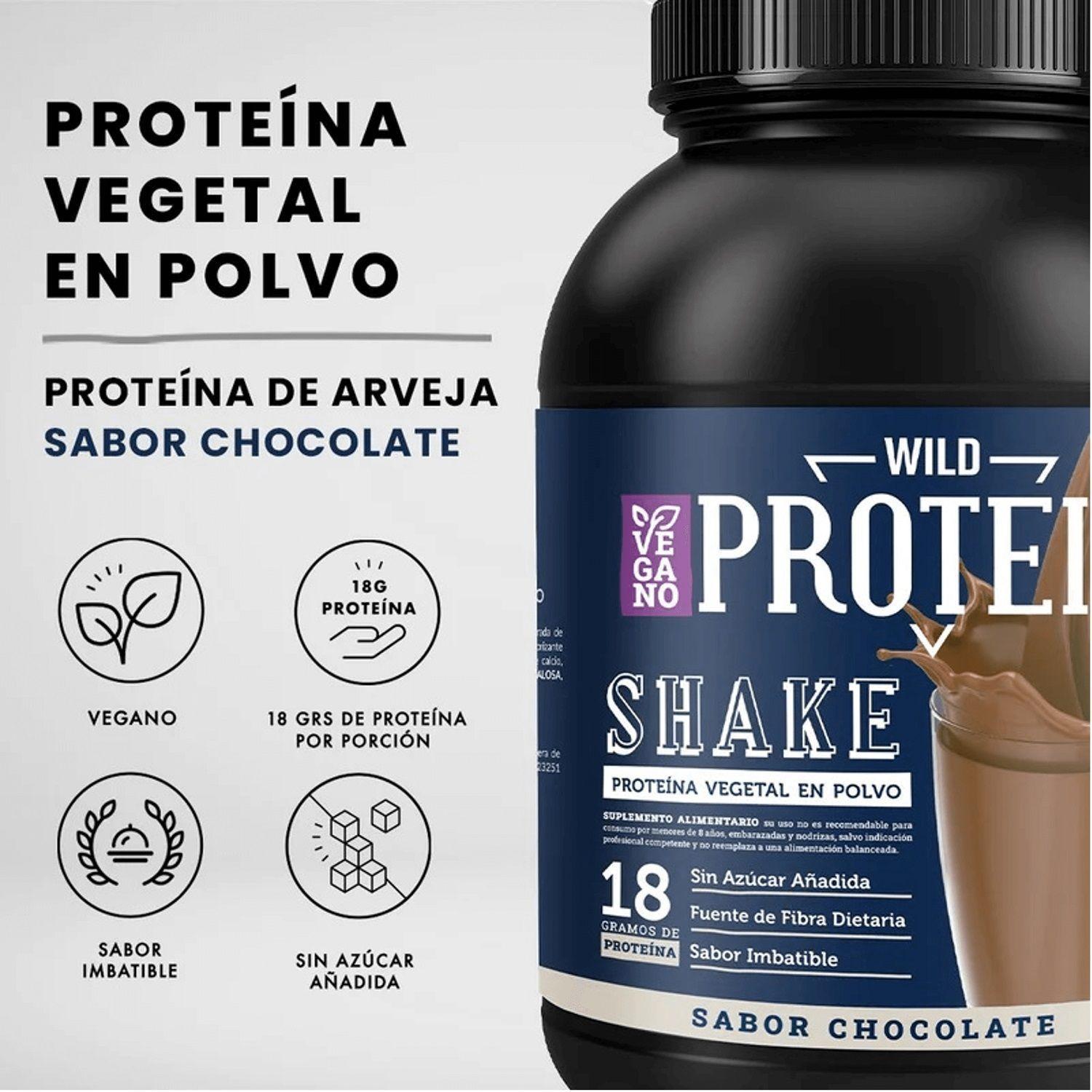 Whey Shake Proteína Vegetal - Polvo Chocolate 1kg-1
