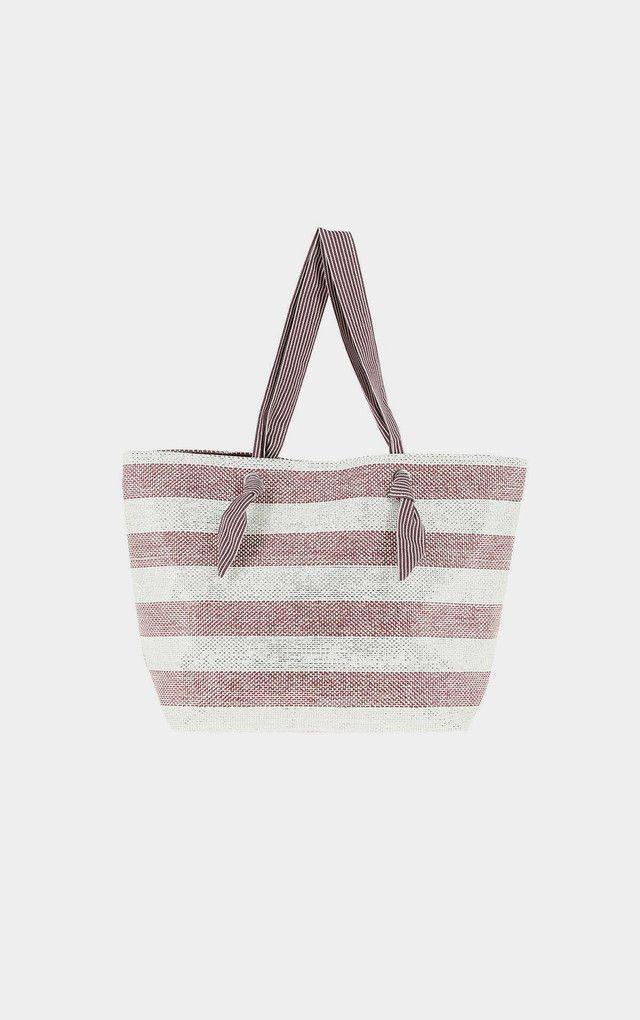 Cartera Hombro Playa Stripes Rojo i-D-16