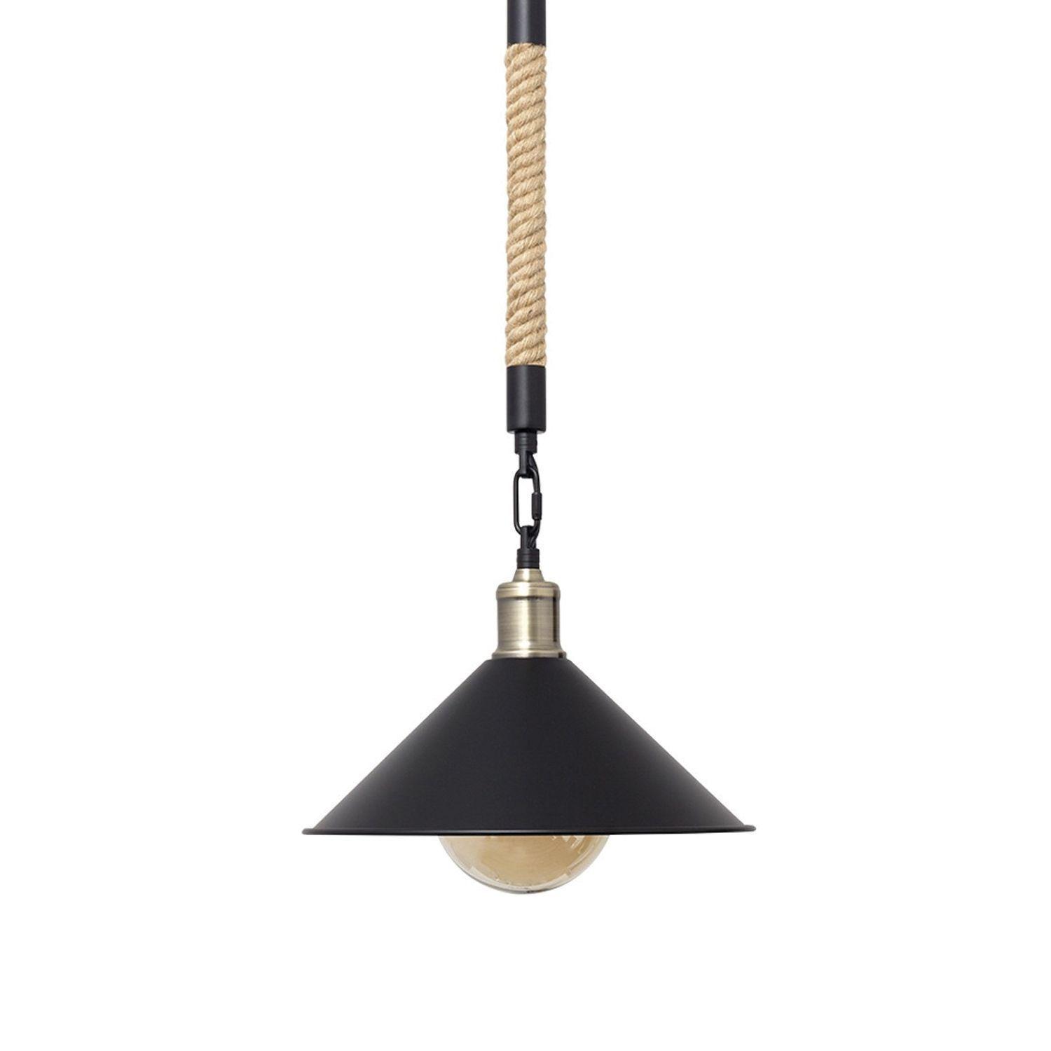 Lámpara Colgante Rústica Con Soquete Dorado Vintage E-27-3