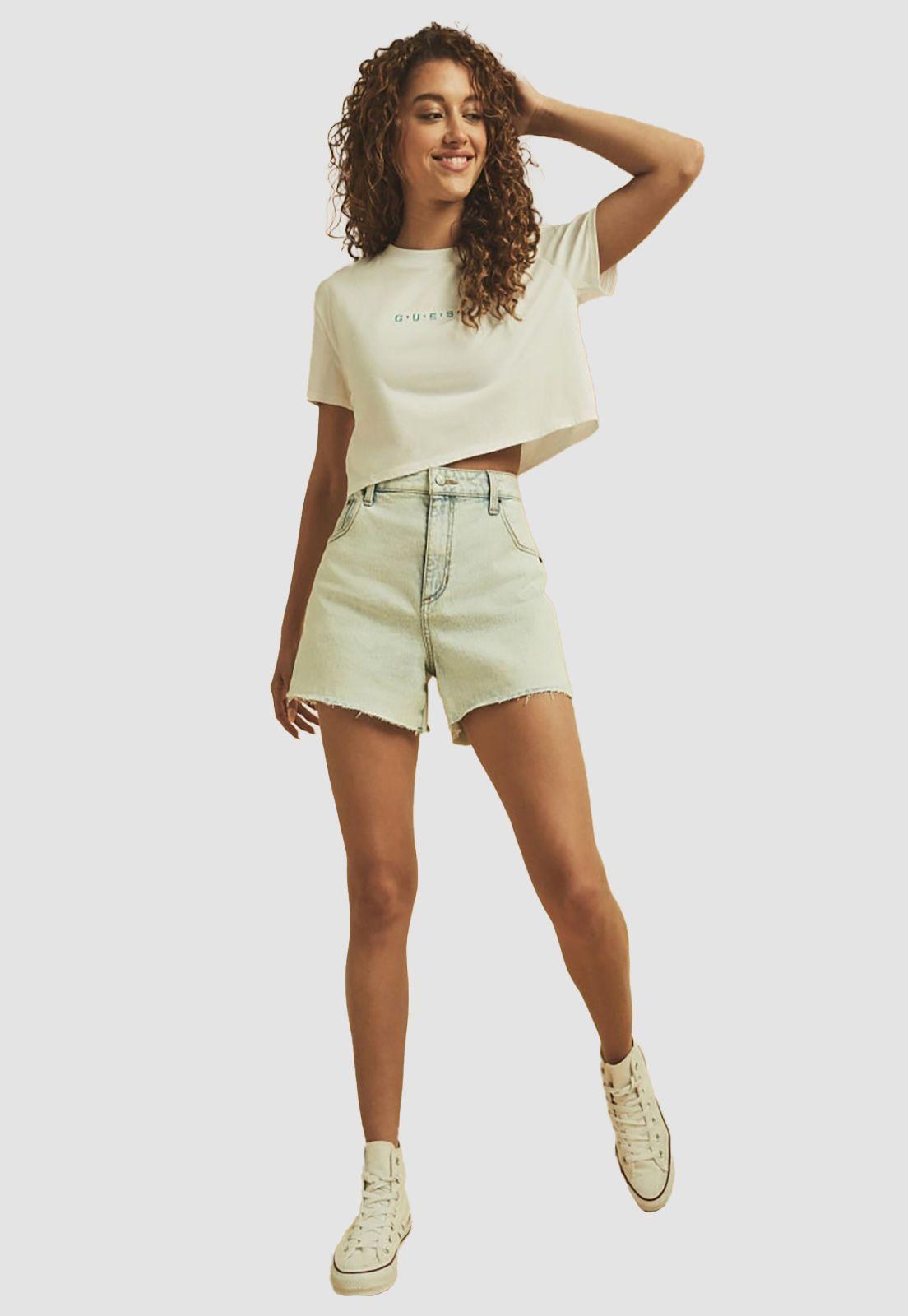 Polera Guess Go Arch Logo Ss Crop Tee-1