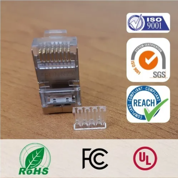 Conector Macho Rj45 Ftp Cat6 Metálico / 10 Unidades-1