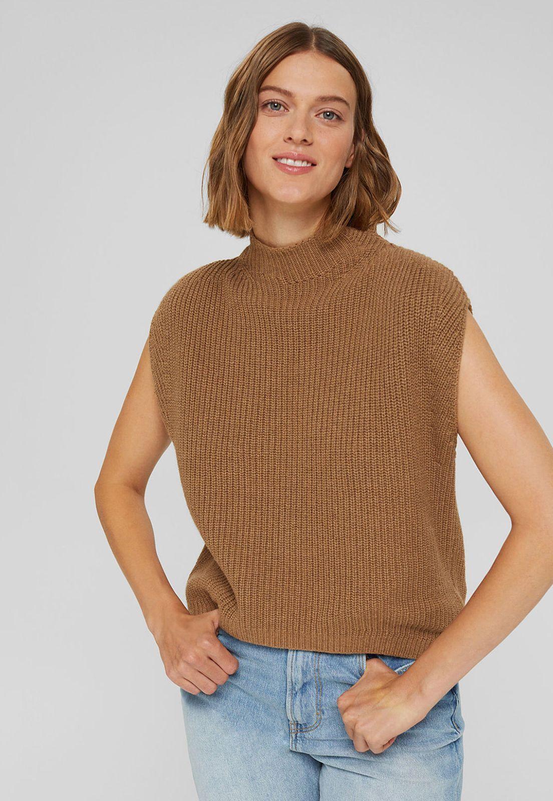 Sweater De Punto Acanalado Esprit-0