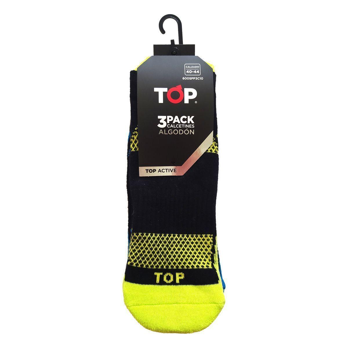 Calcetines Deportivos Tobilleros Pack 3 C10 Top-4