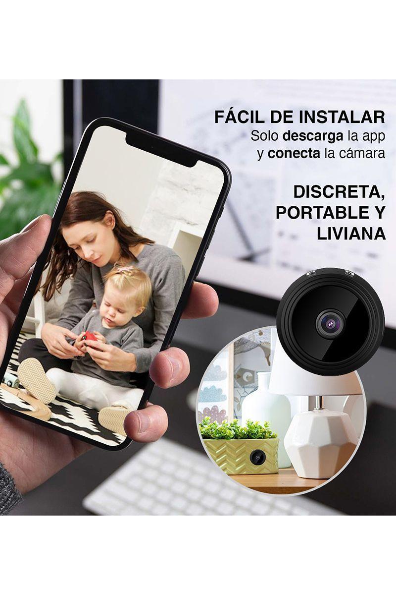 Mini Cámara Nocturna 1080P A9 Negro-5