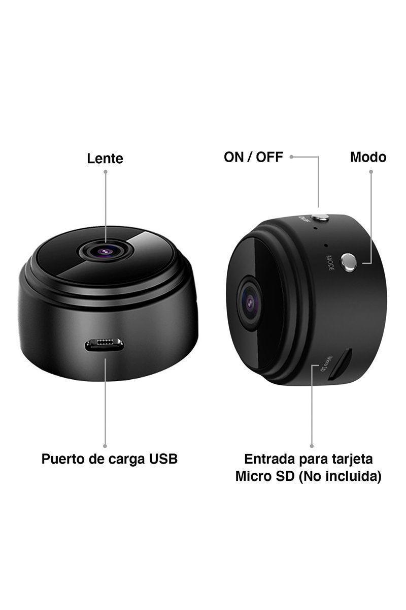 Mini Cámara Nocturna 1080P A9 Negro-3
