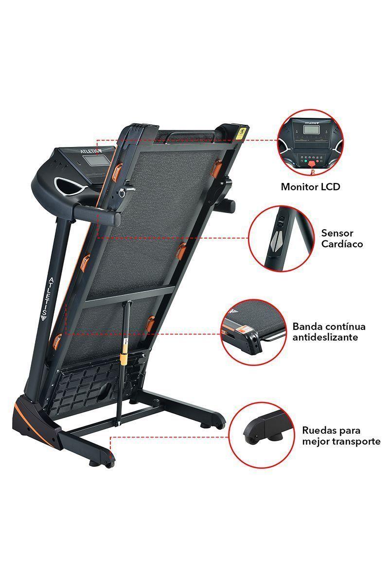Trotadora Atletis Fit BS8215 LCD 5" MP3 USB Negro-3