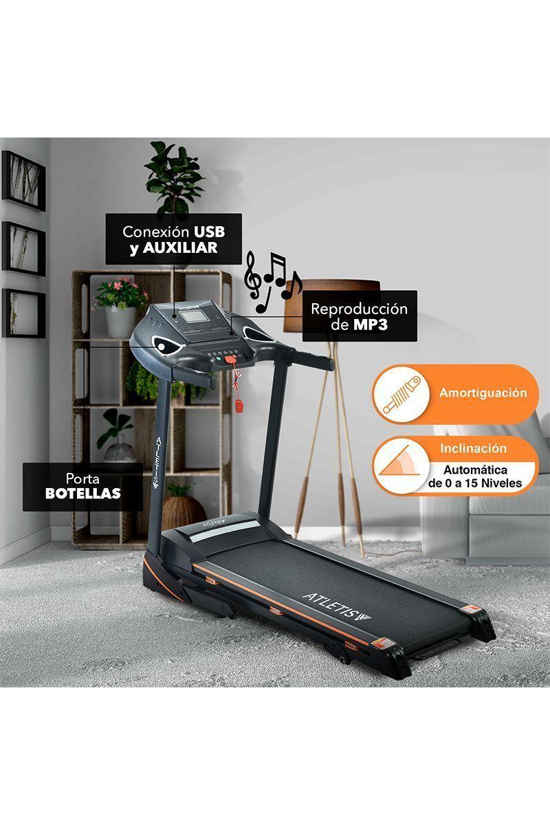 Trotadora Atletis Fit BS8215 LCD 5" MP3 USB Negro-4