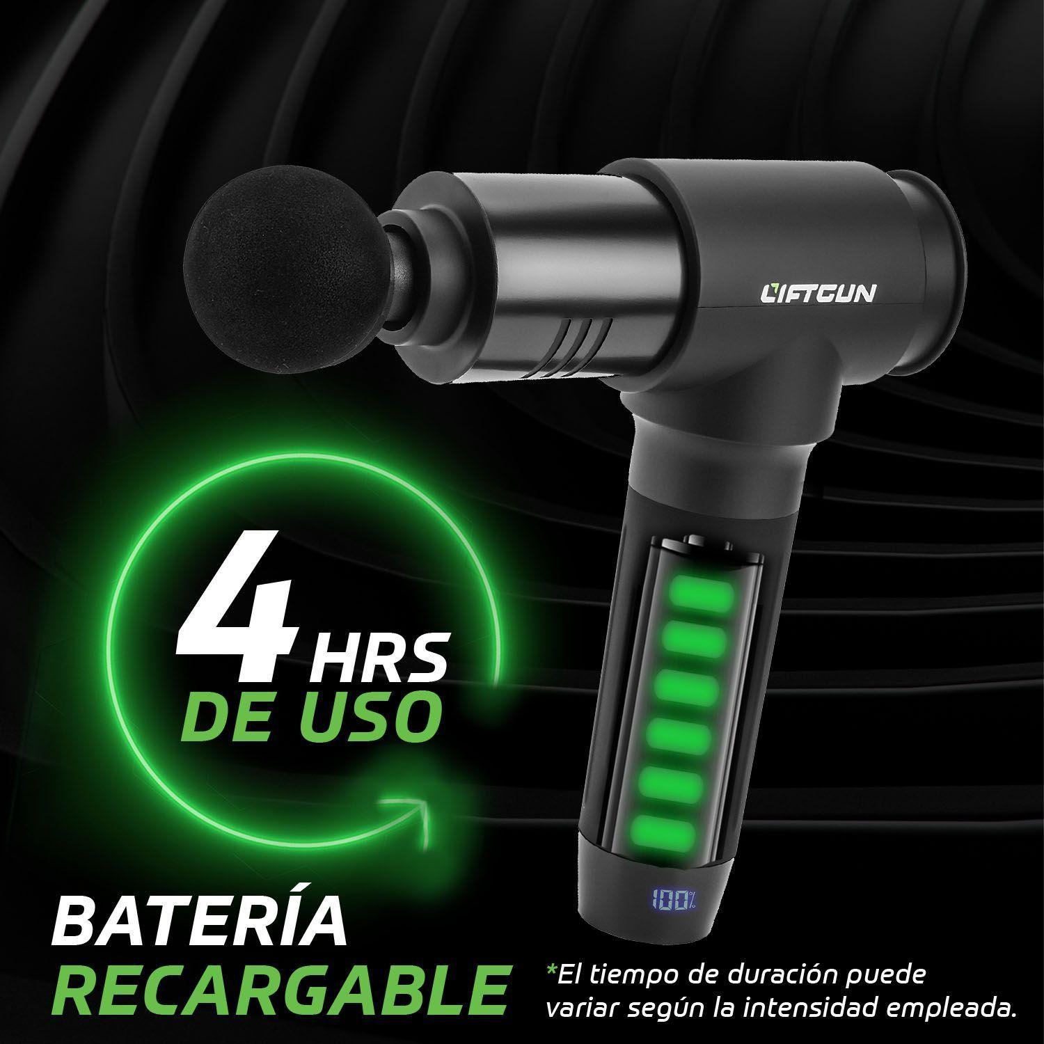 Masajeador Pistola LIFTGUN Ultimate 30 niveles +8 Cabezales-4