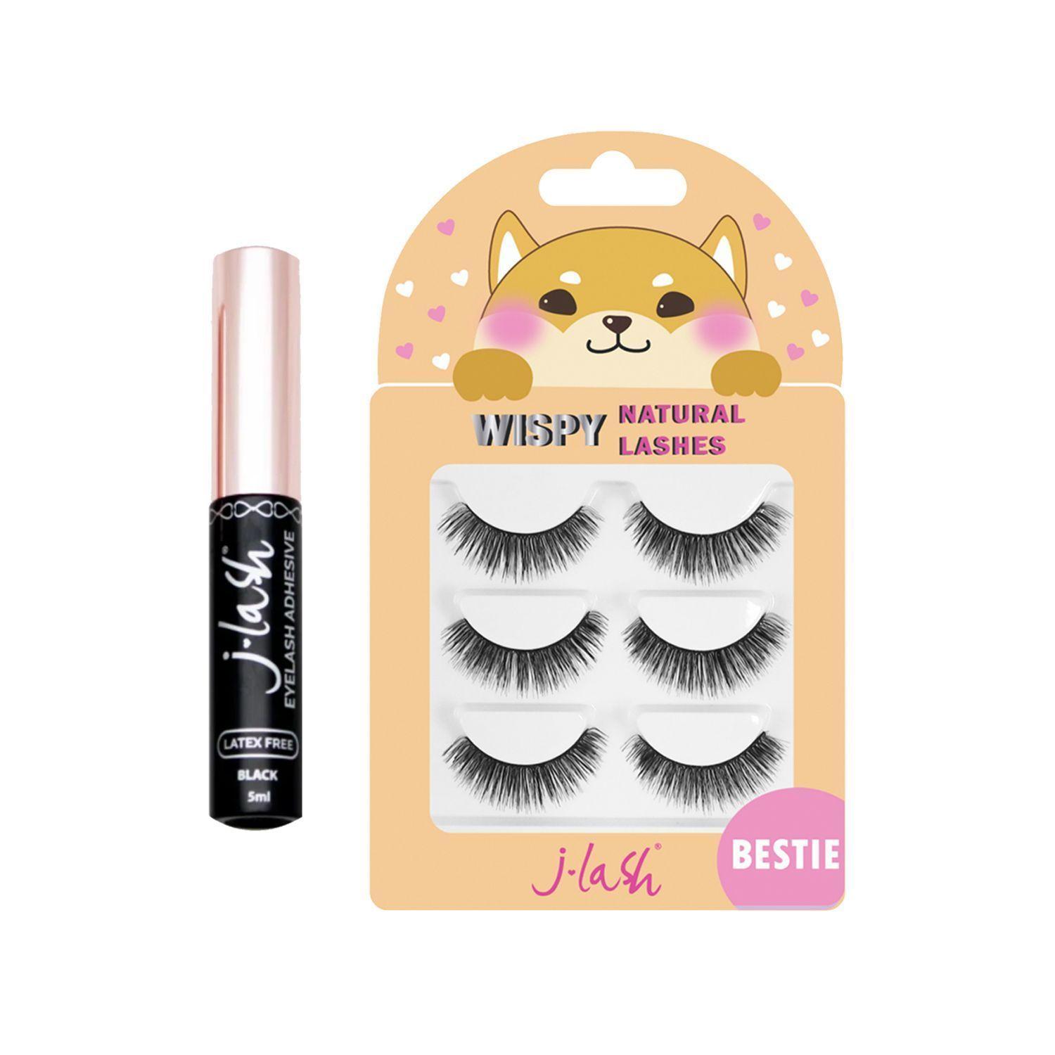Set Pestañas "Bestie" + Delineador Adhesivo de Pestañas Negro J-Lash-0