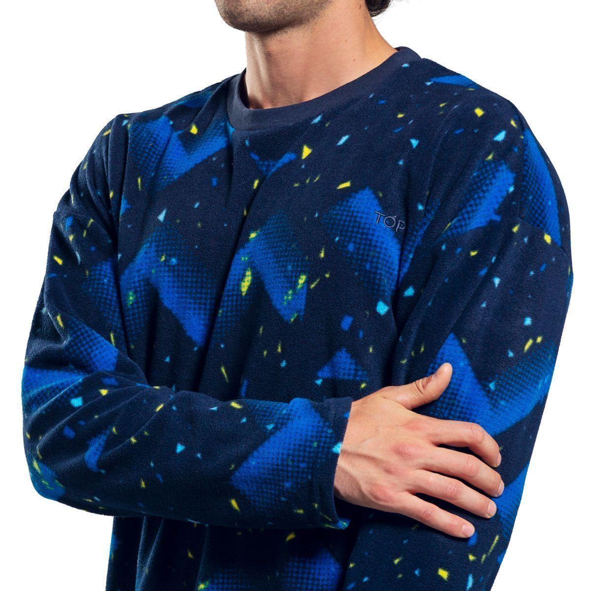 Pijama Invierno Manga Larga Micropolar Top C1-2