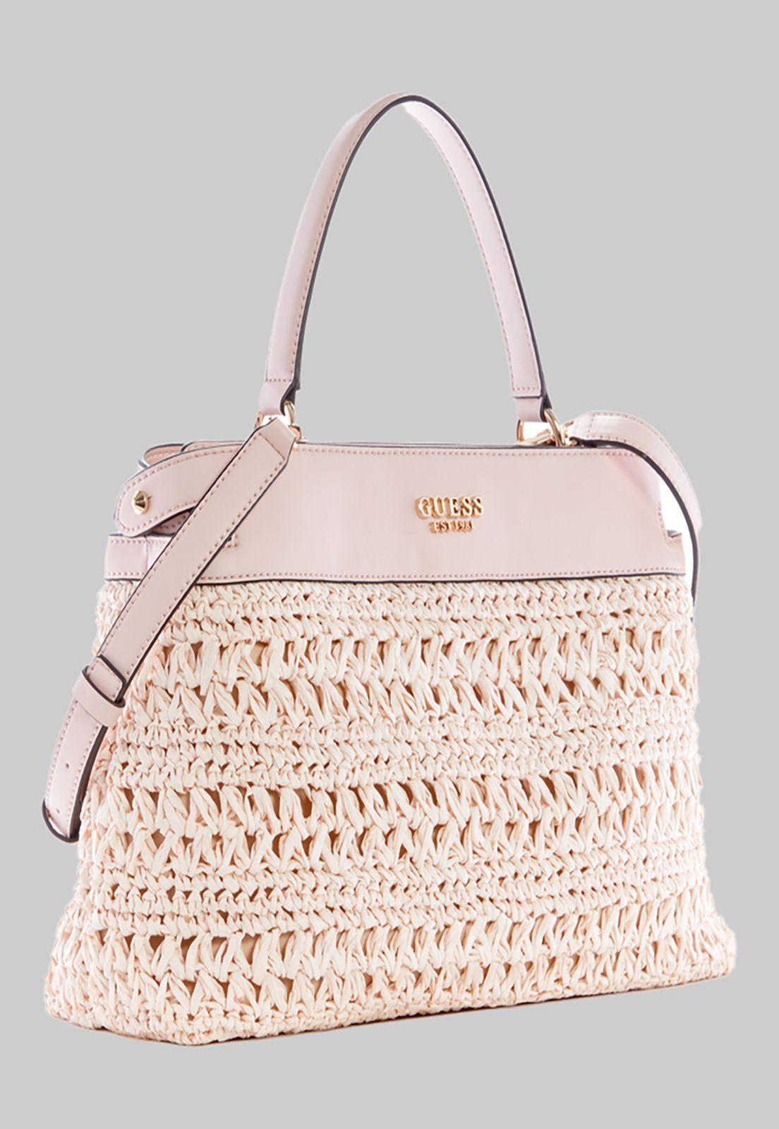 Cartera Guess Liguria Satchel Dpd Rosado-1