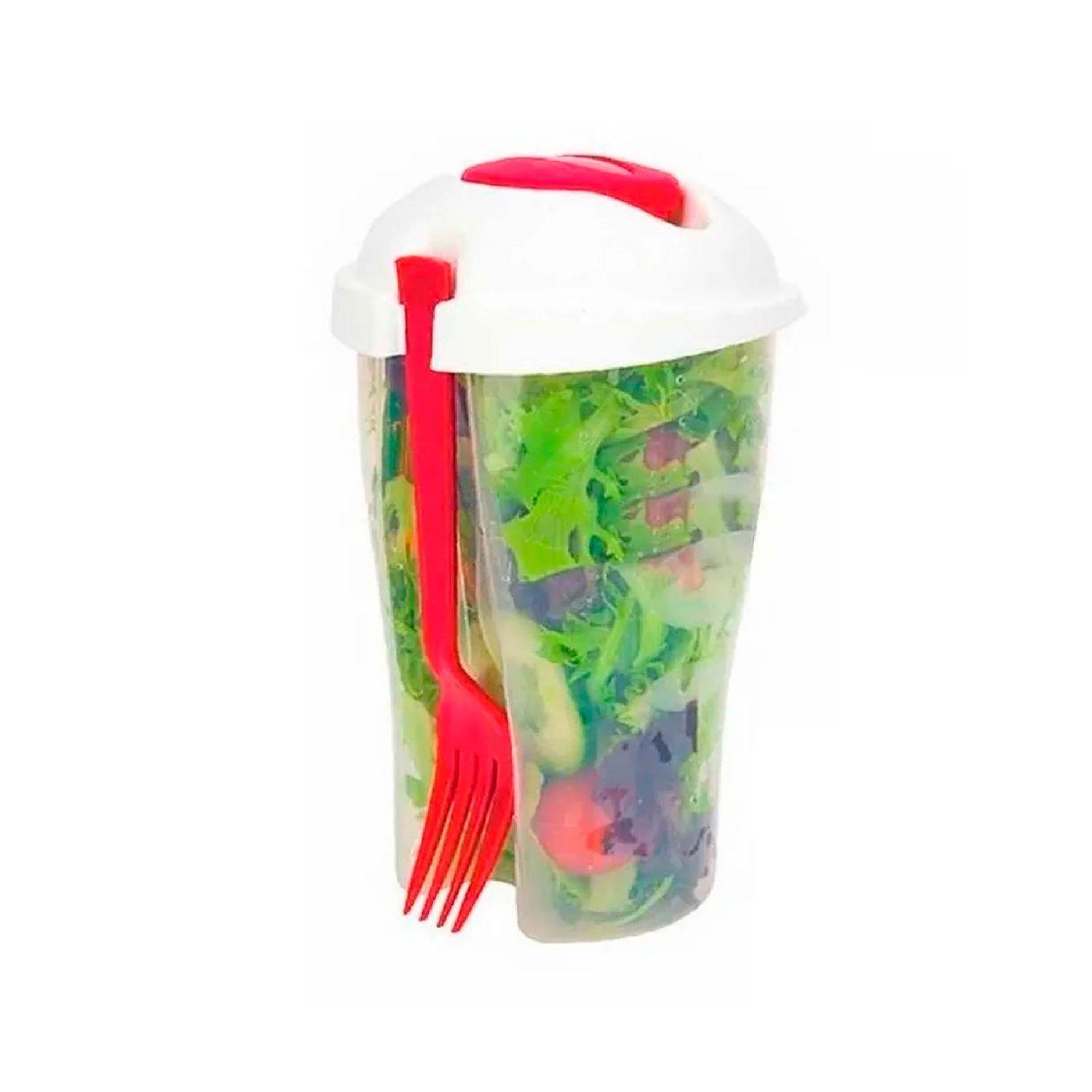 Ensaladera Pote Contenedor 730 Ml + Tenedor W-24925 Welife-1