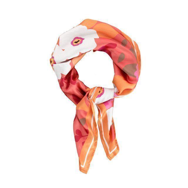 Pañuelo Bandana Naranjo Flowers iD-0