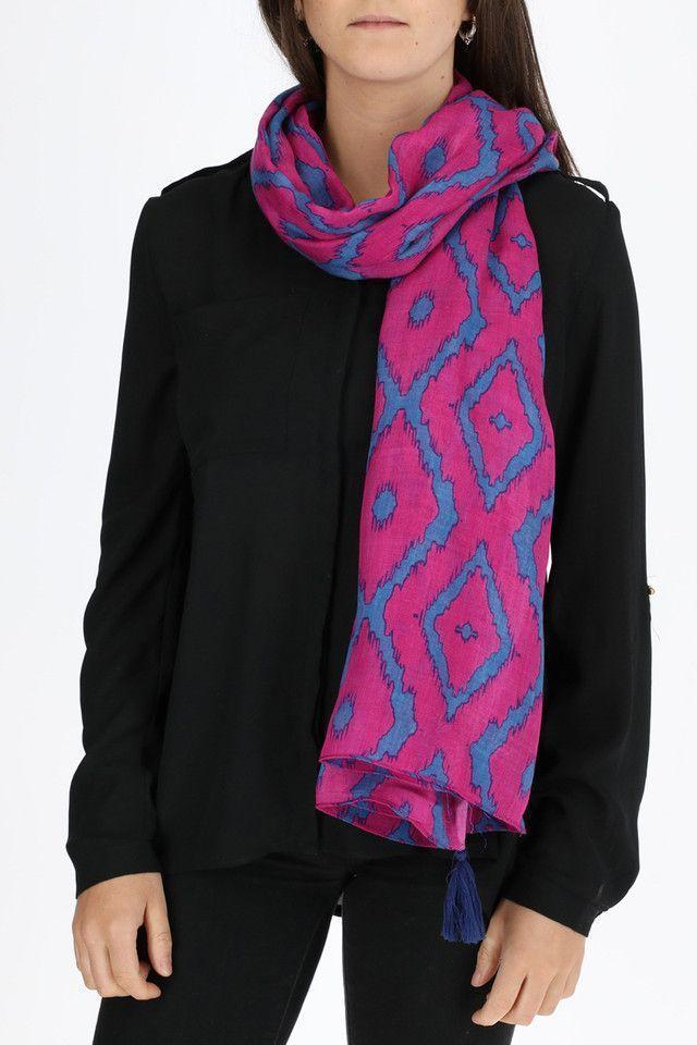 Pañuelo Estampado Tribu Frambuesa Humana-2