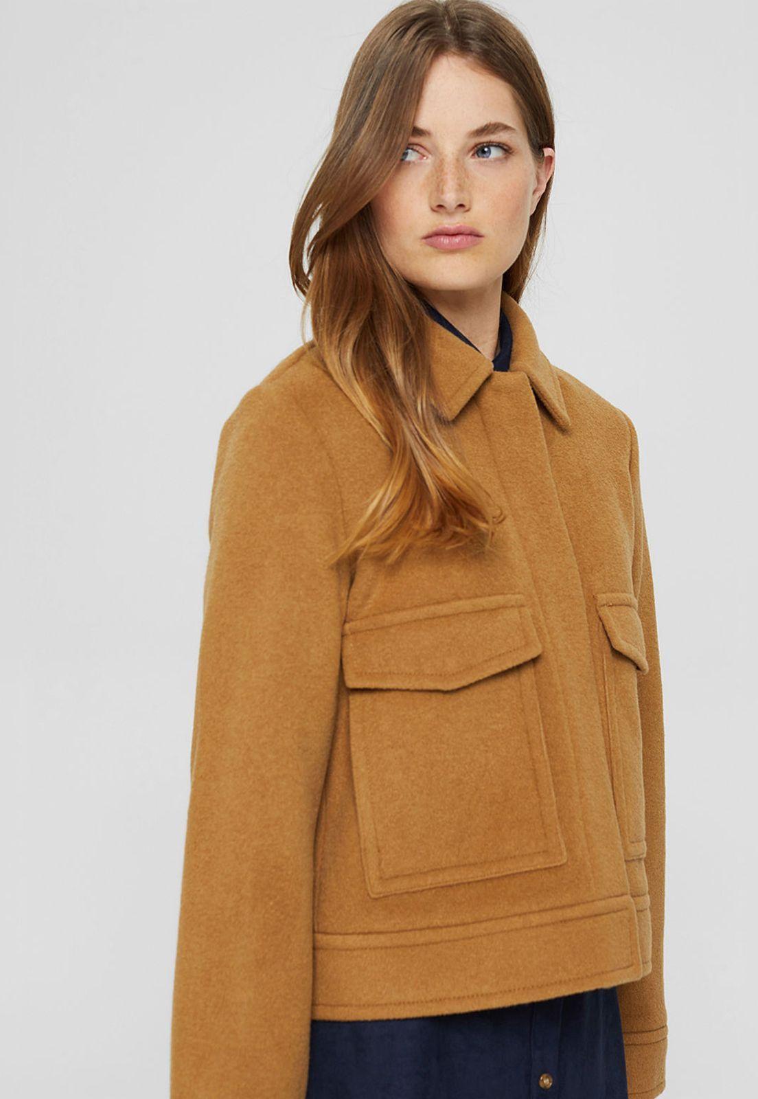 Chaqueta Mujer Con Lana Esprit-0