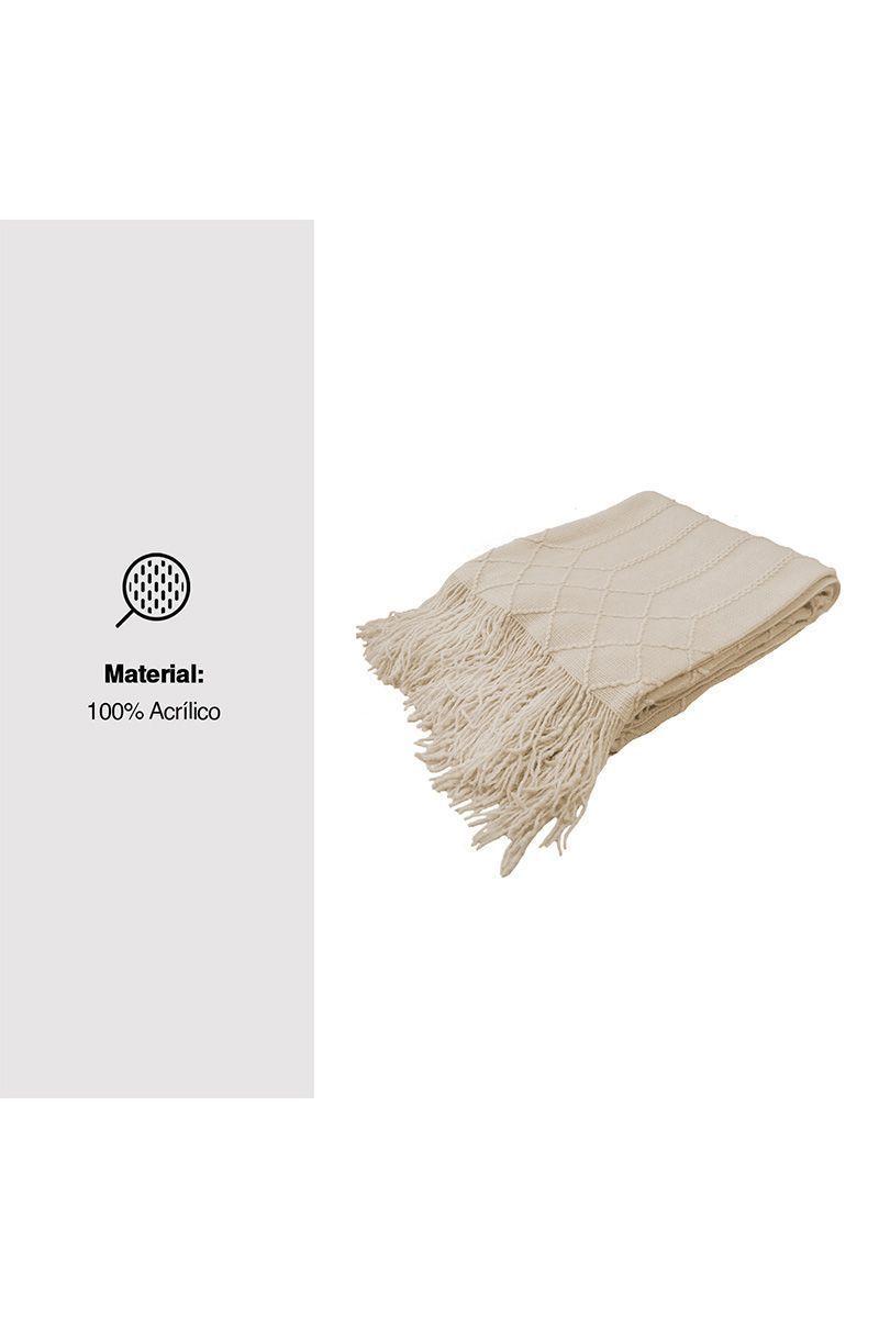 Manta Tejida Beige-2