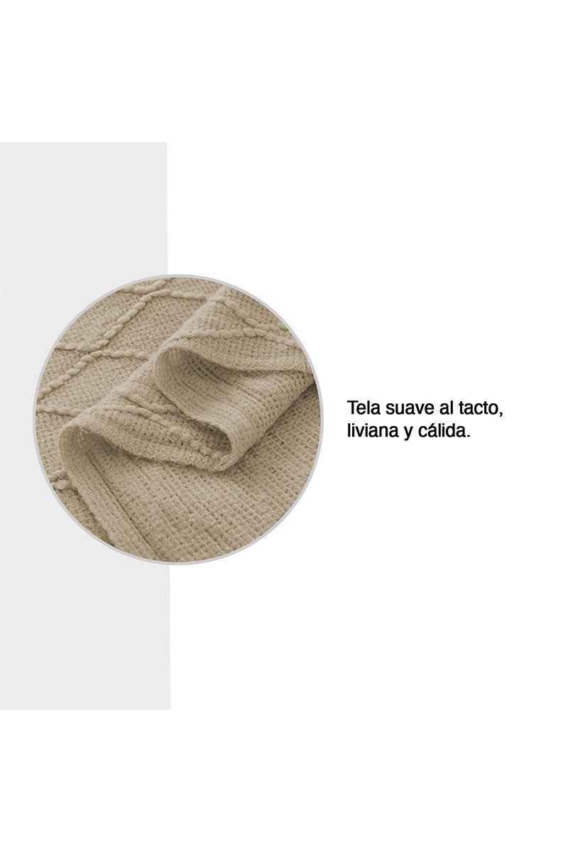Manta Tejida Beige-3