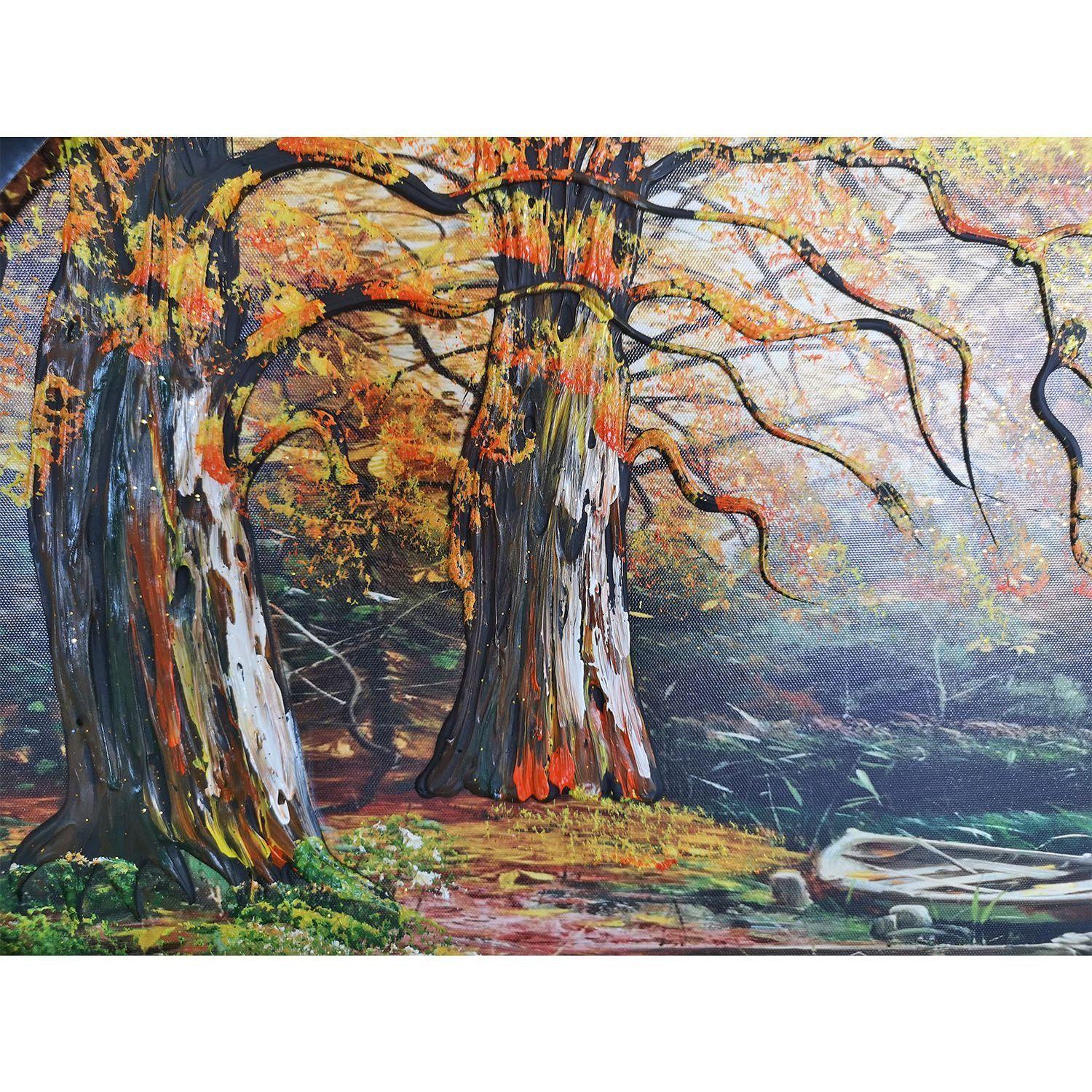Cuadro Laguna de Otoño 147x47 cm-1