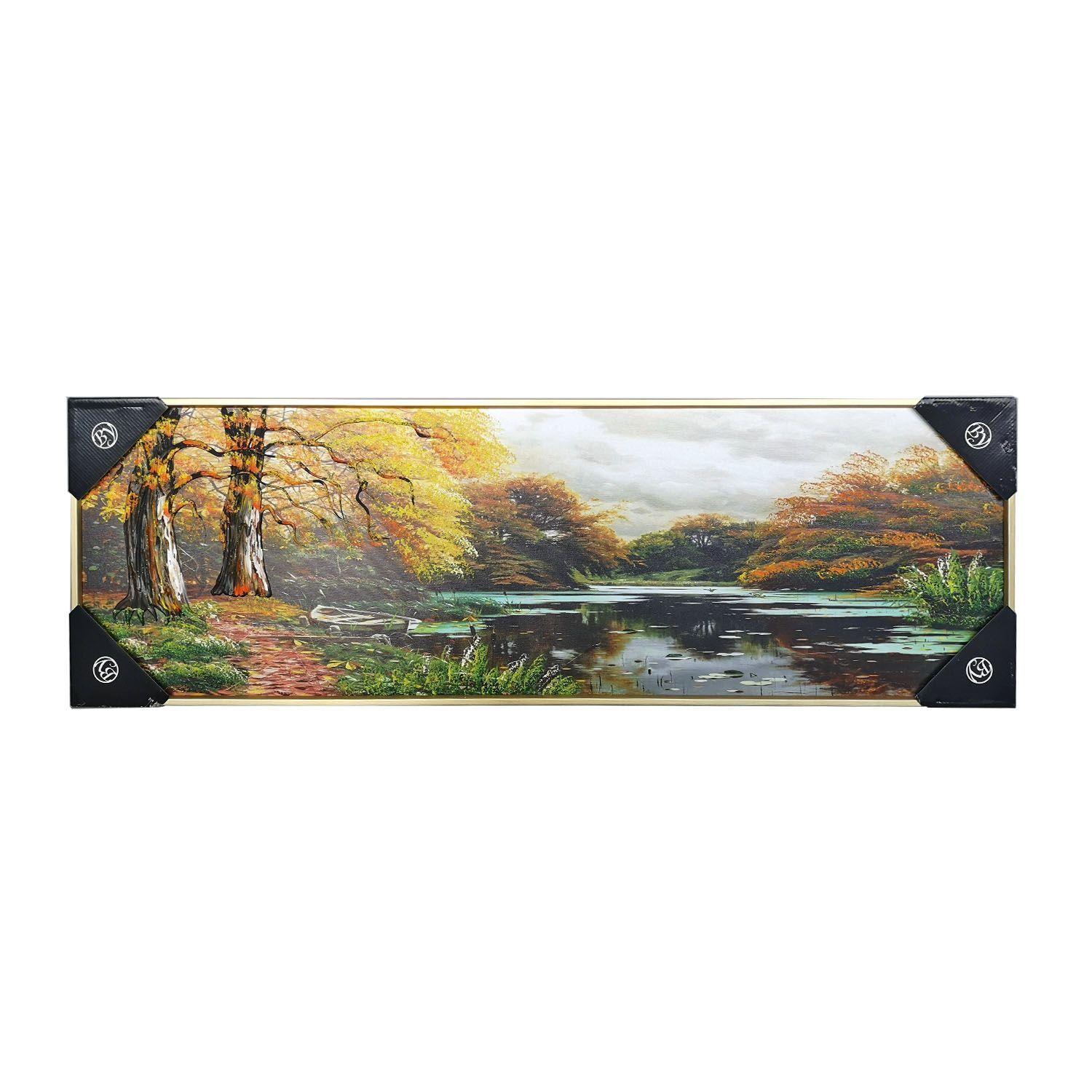 Cuadro Laguna de Otoño 147x47 cm-0