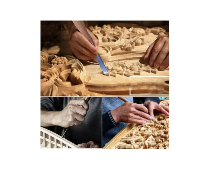 Juego De Cinceles Para Tallar Madera 12 Piezas Carpintería-4