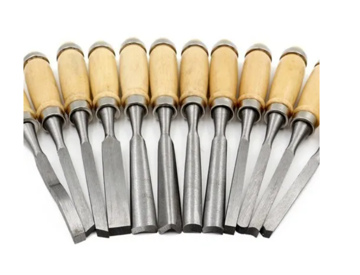 Juego De Cinceles Para Tallar Madera 12 Piezas Carpintería-2