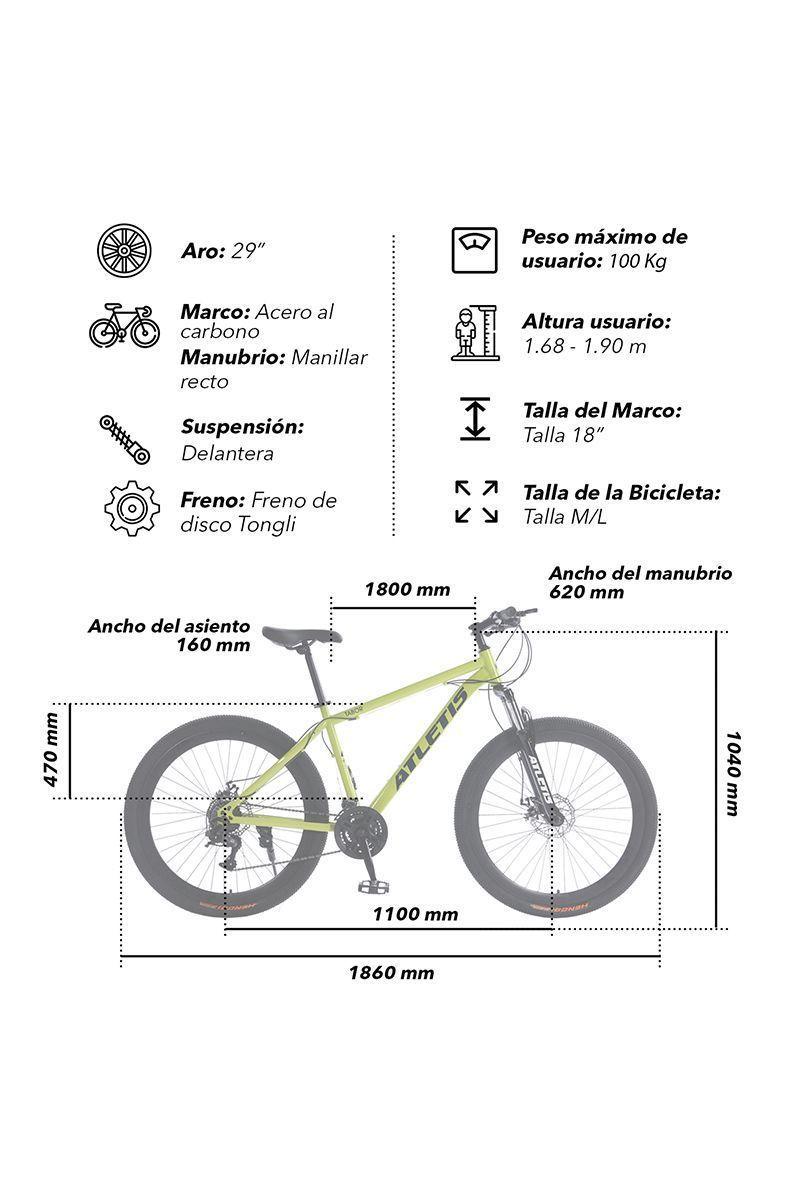 Bicicleta Mountain Bike Tabor 29" M/L Amarillo-2
