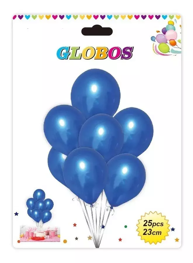 Pack X25 Set De Cumpleaños Globos Cumpleaños Globos Azul-7