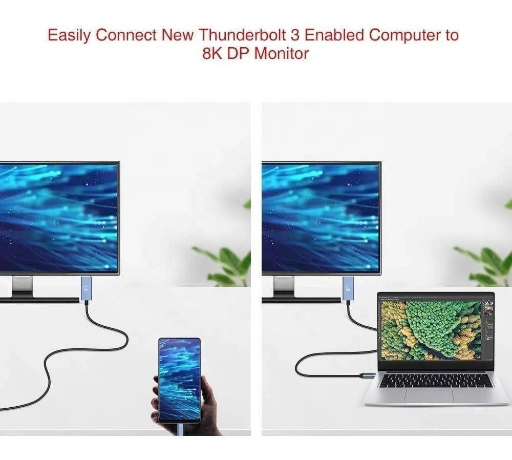 Cable Usb C/ Thunderbolt A Displayport 1.4 8k 60hz 2m-1
