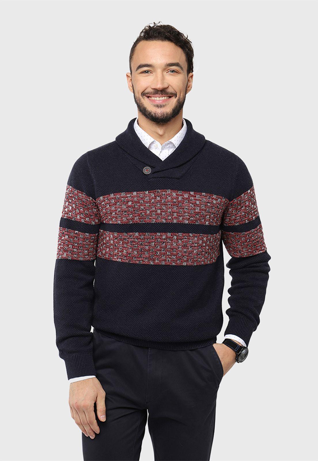 Sweater Cuello Smoking Texturado-0