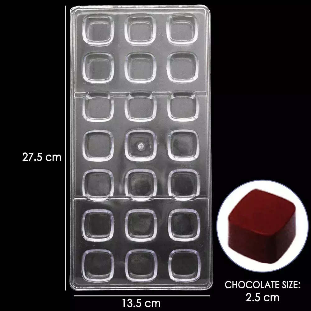 Moldes Chocolate Moldes De Chocolate Policarbonato Cuadrado-3