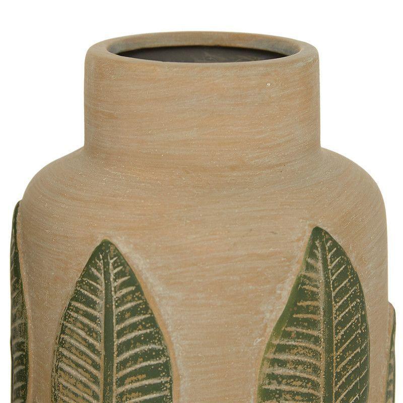 Set Jarrones Beige Hojas-3