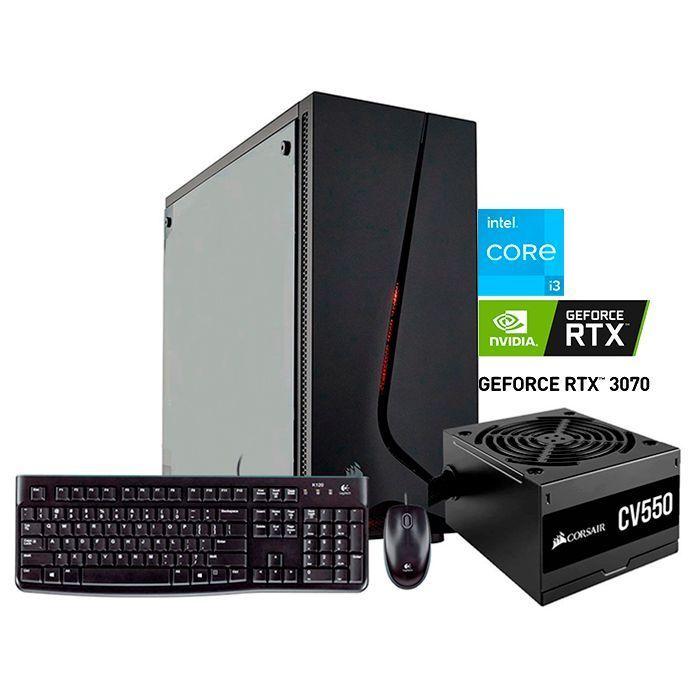 Desktop Gamer intel core i3-10100/ 16GB/ 256GB SSD/ RTX 3070/ W10H-0